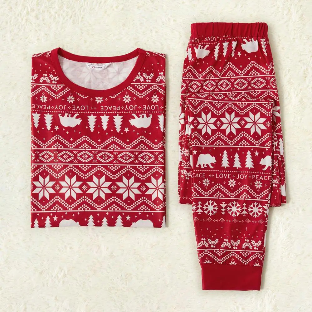 Traditional Christmas Print Family Matching Outfit