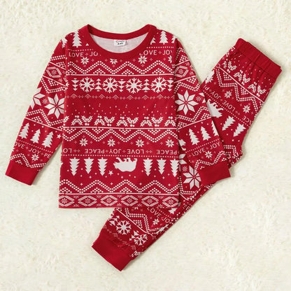 Traditional Christmas Print Family Matching Outfit