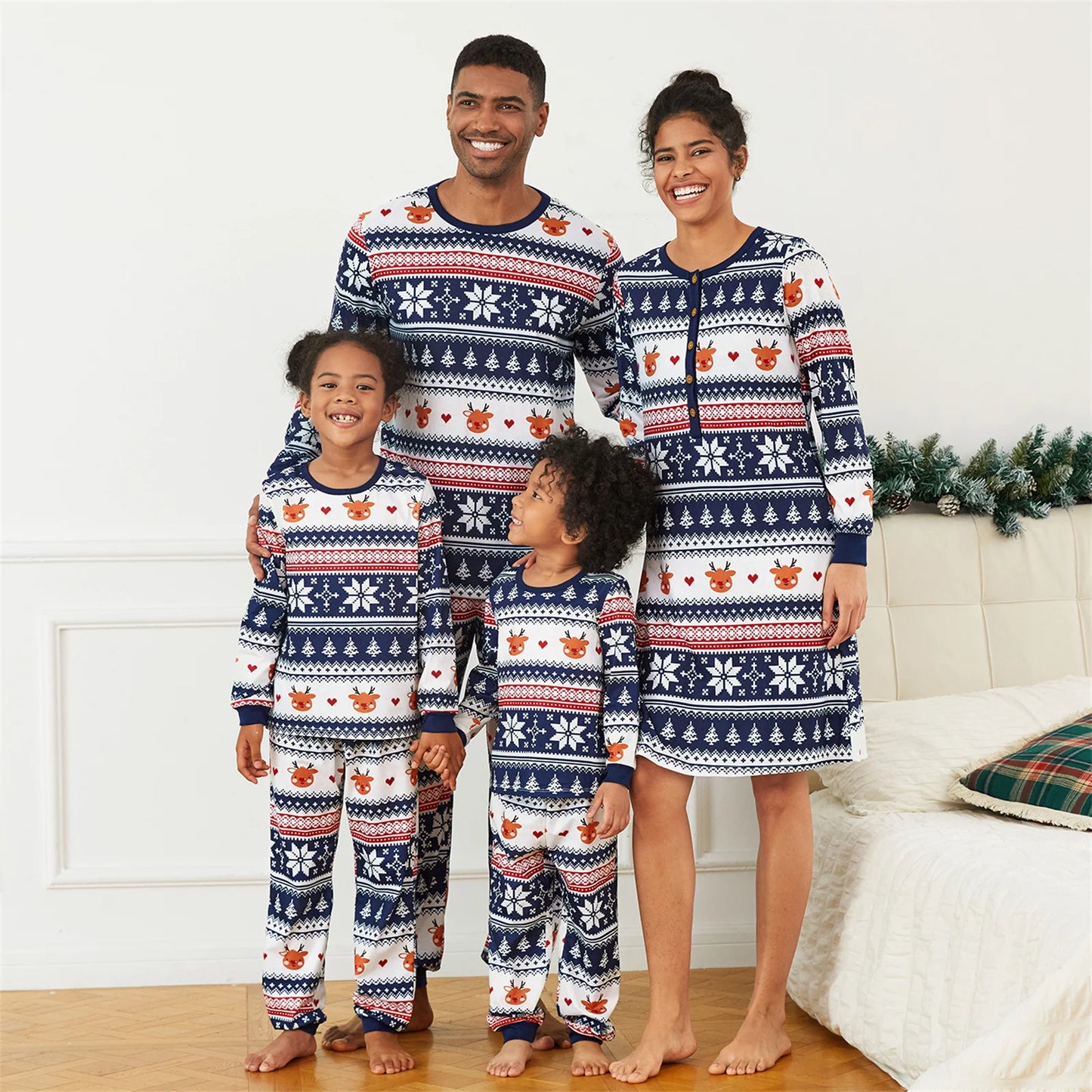 All-over Print Long-sleeve Pajamas Sets