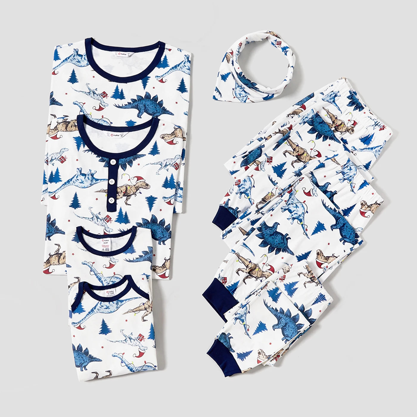 Cute Dinosaur Allover Print Pajamas Sets