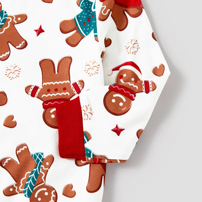 Cartoon Gingerbread Man Allover Print Sets