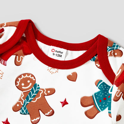 Cartoon Gingerbread Man Allover Print Sets