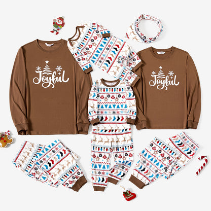 Family Matching Letters Print Long-sleeve Pajamas Sets