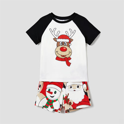 Short-sleeve Graphic Tee & Shorts Pajamas Sets