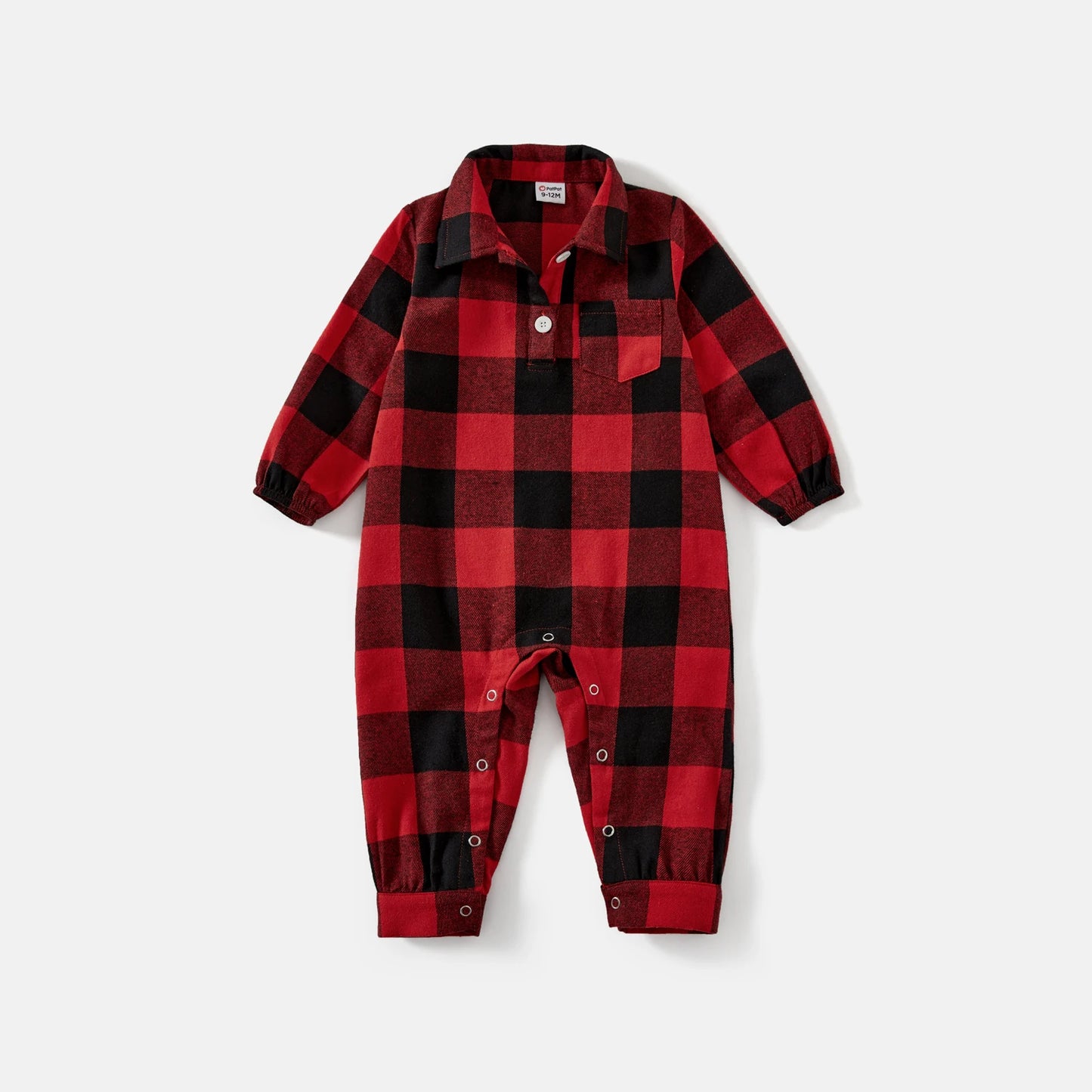 Red and Black Plaid Matching Family Clothes Sets