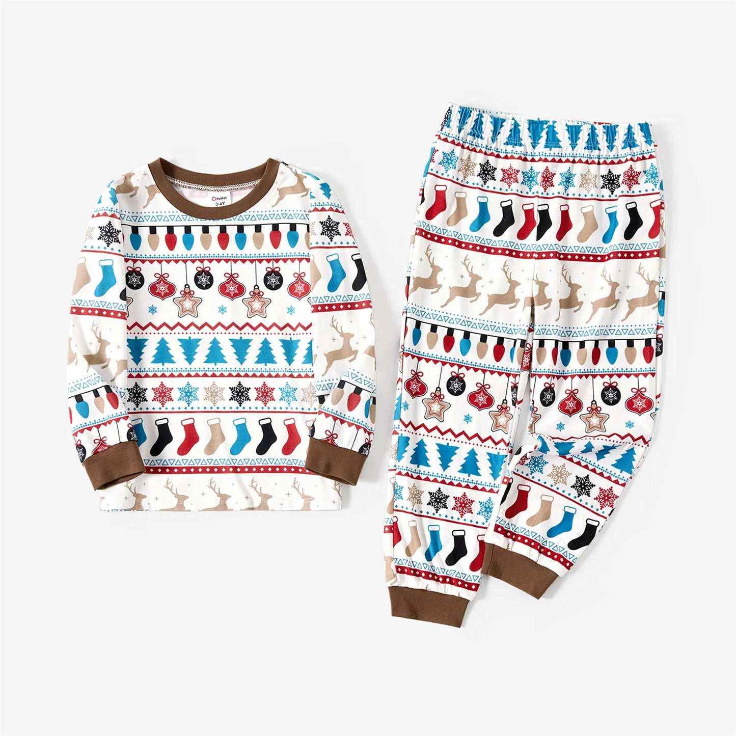 Family Matching Letters Print Long-sleeve Pajamas Sets