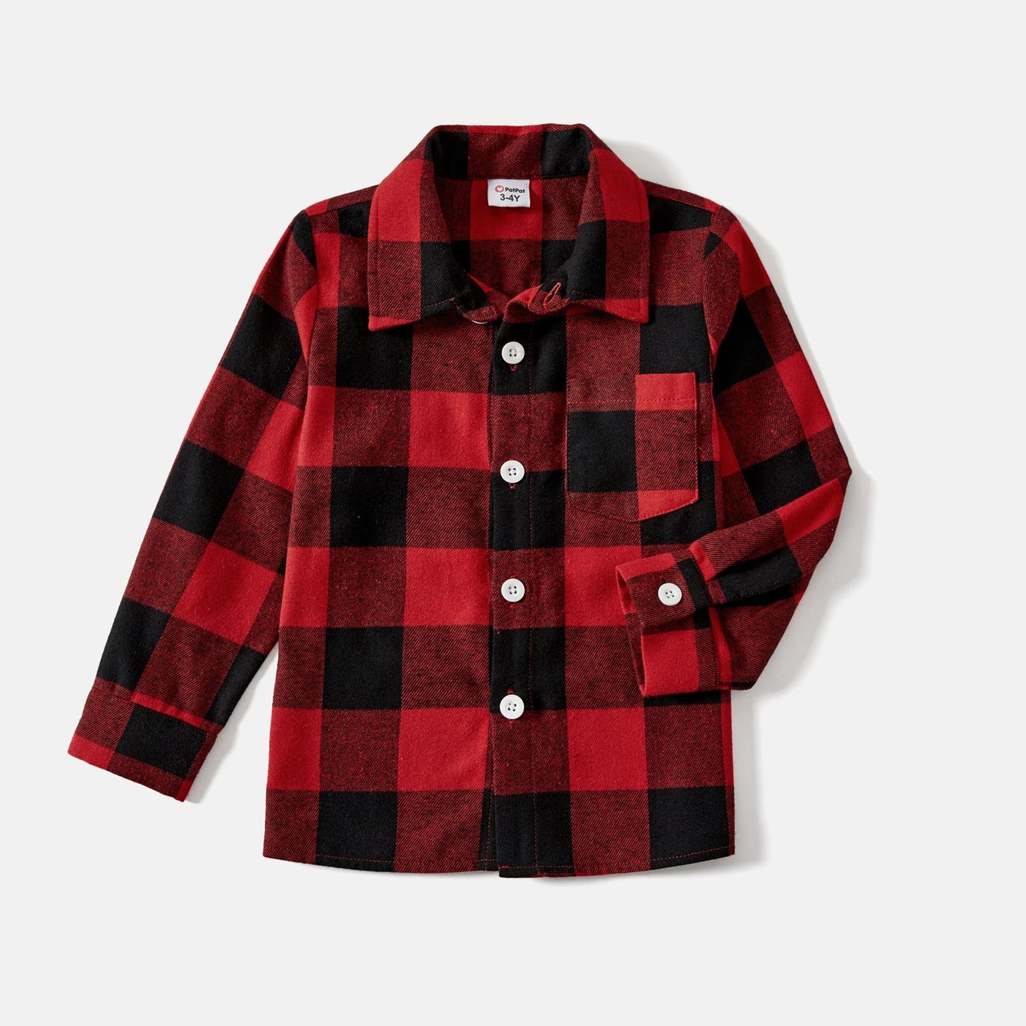 Red and Black Plaid Matching Family Clothes Sets