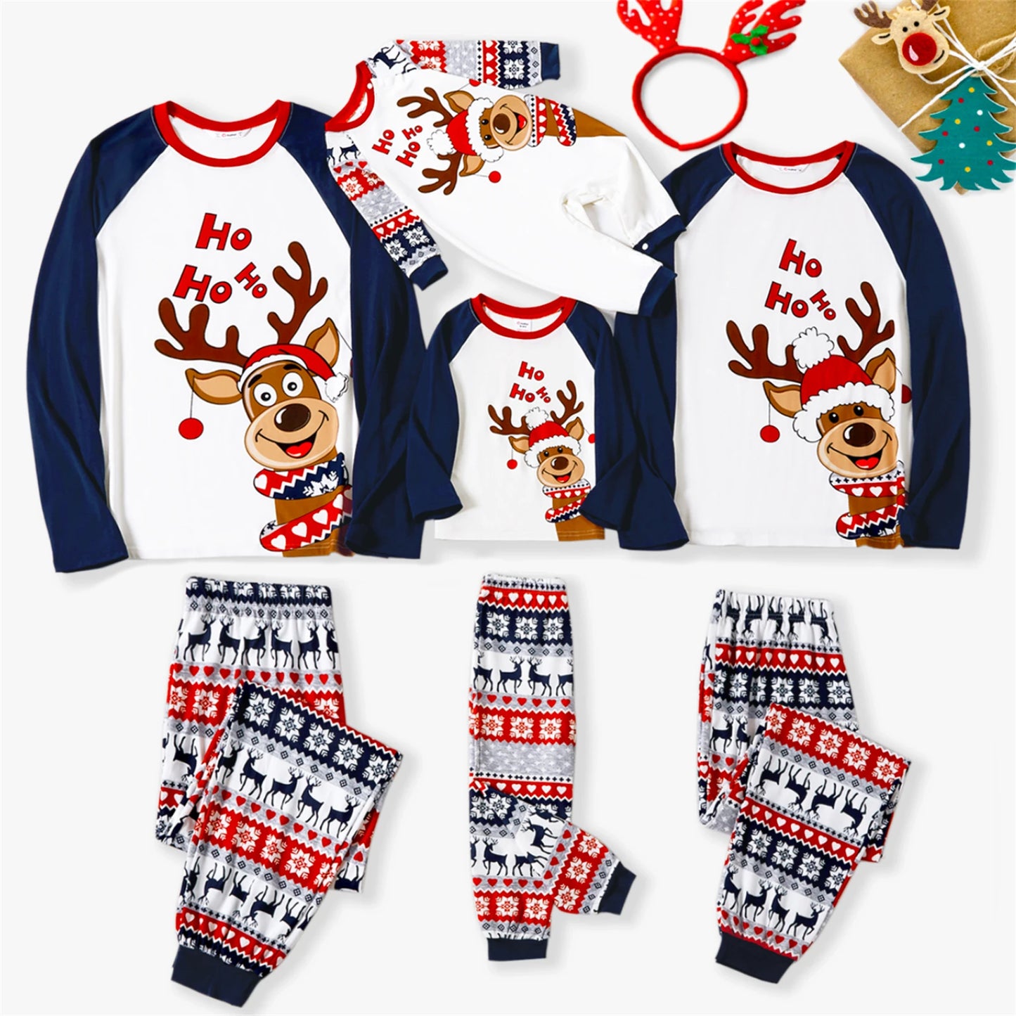 Christmas Polyester Pajamas Set